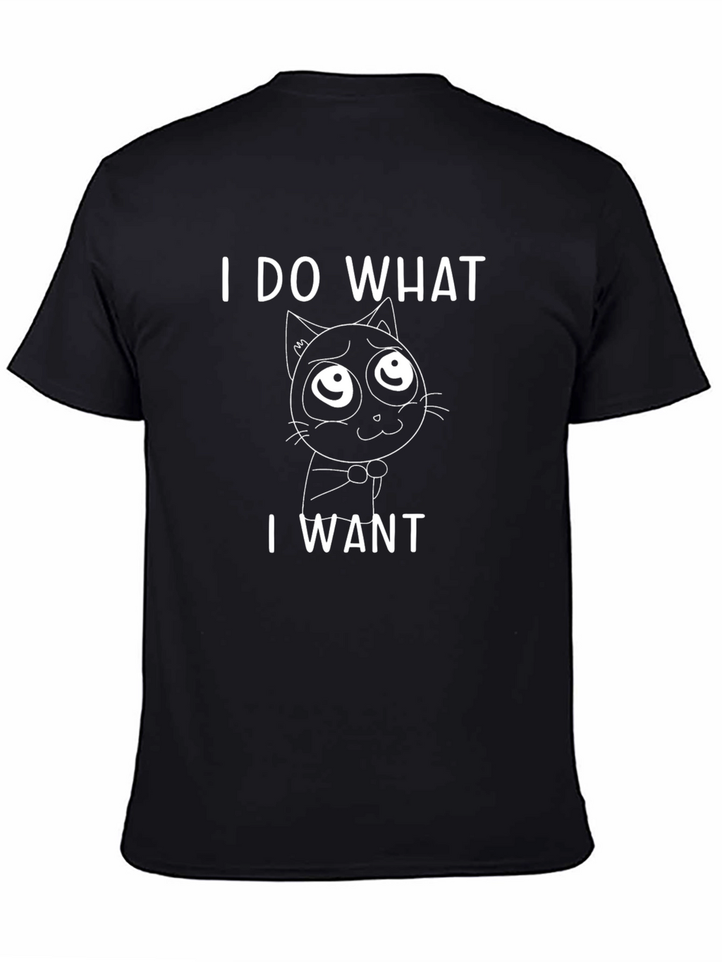 I Do What I Want Cat Black T-Shirt