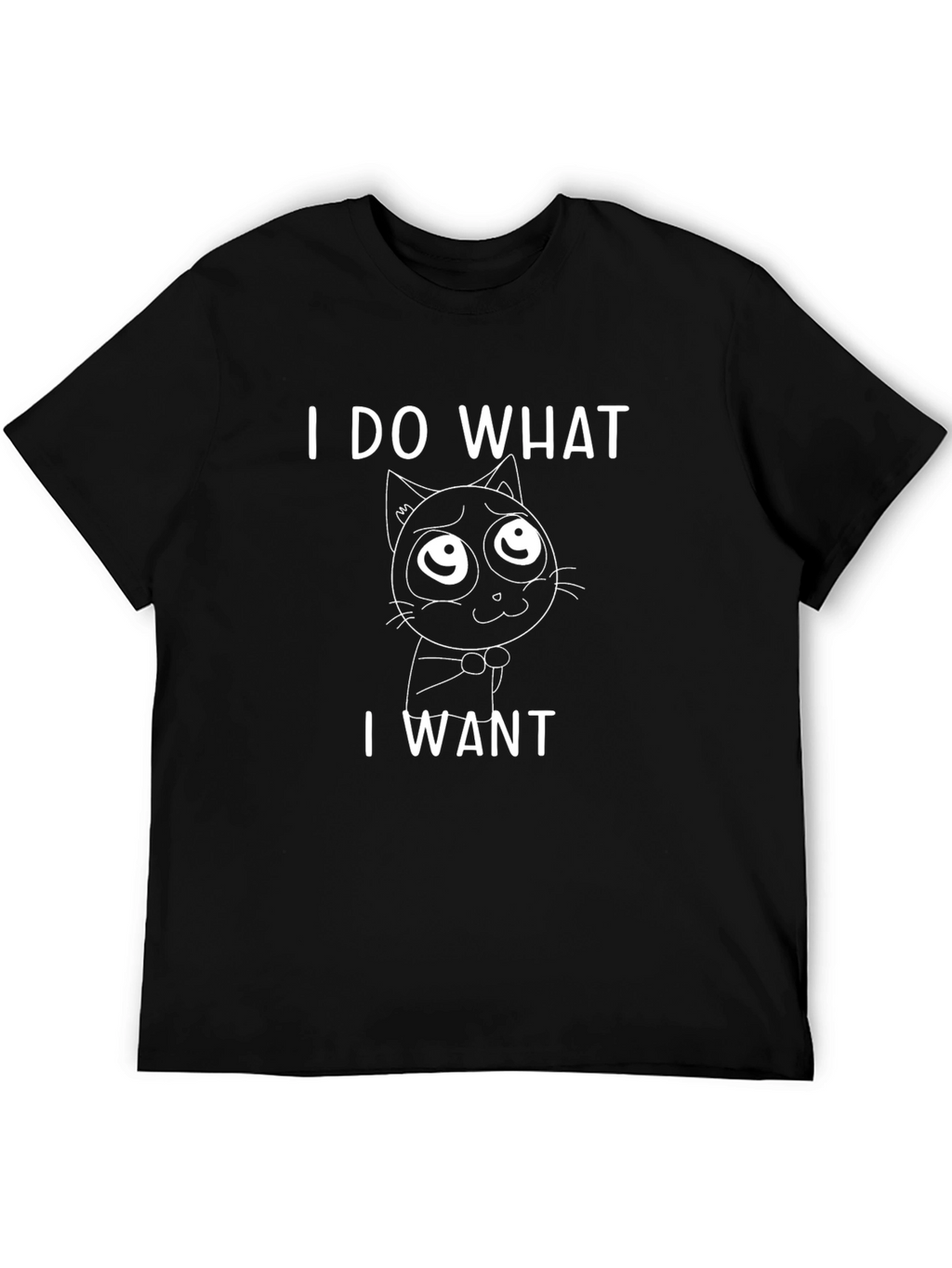 I Do What I Want Cat Black T-Shirt