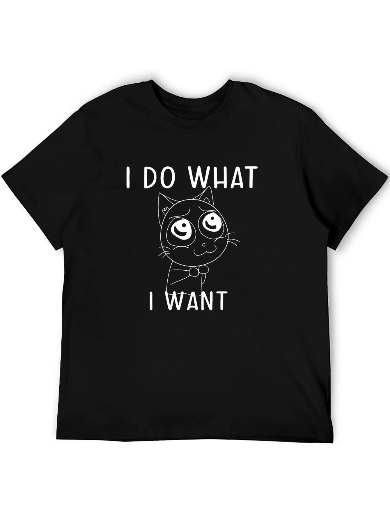 I Do What I Want Cat Black T-Shirt