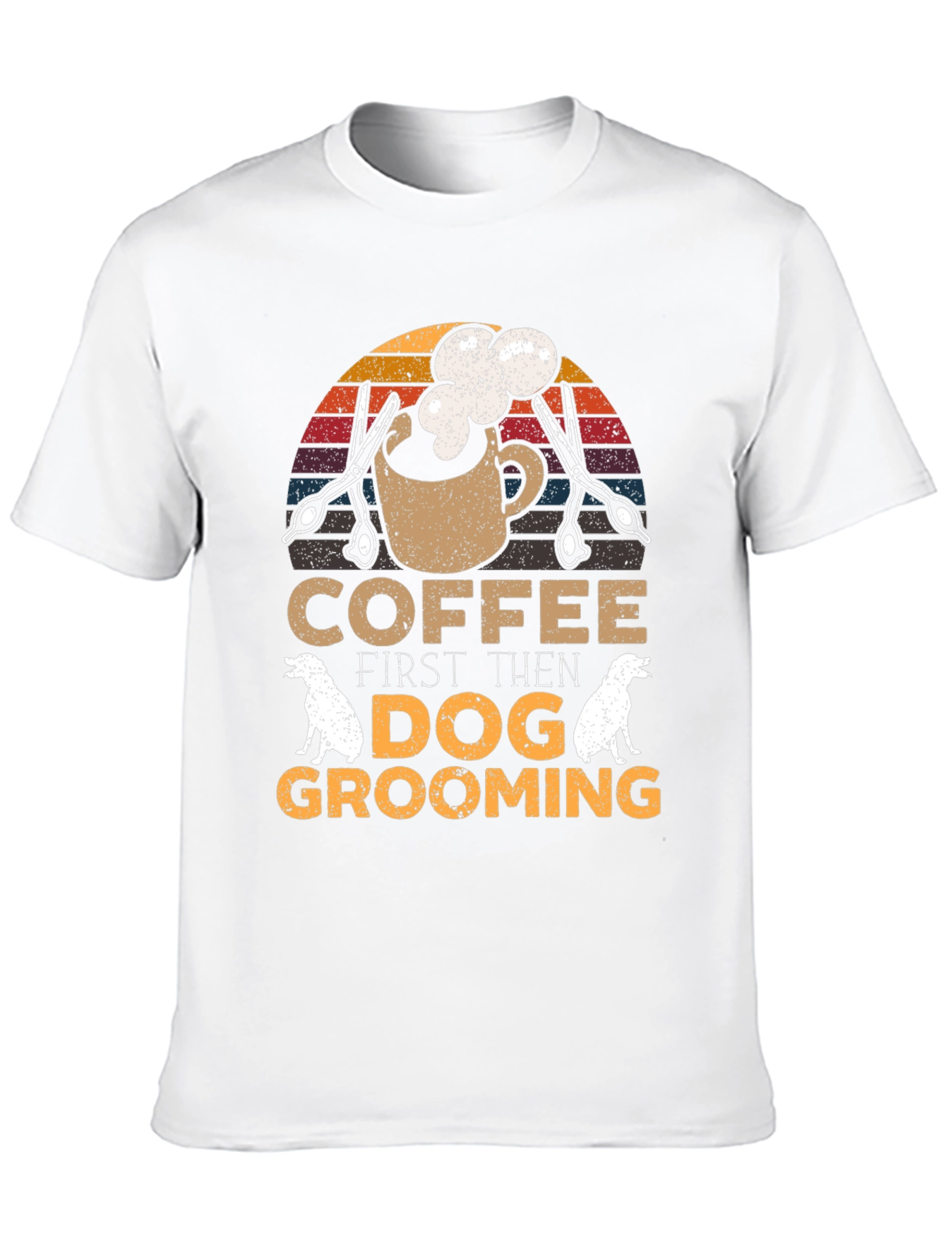 Coffee Then Dog Grooming Graphic Tee