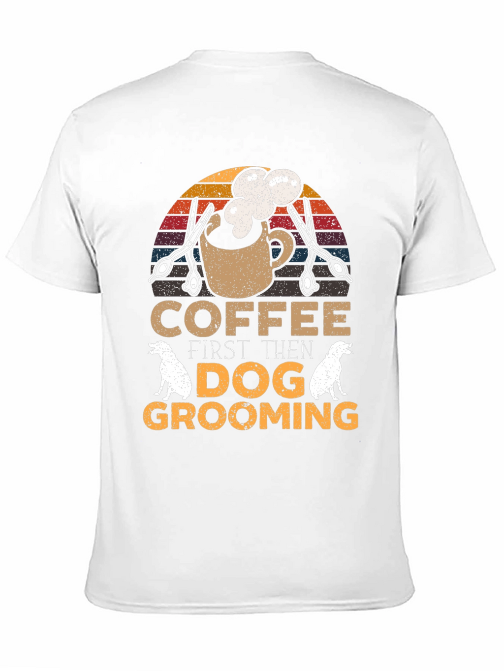 Coffee Then Dog Grooming Graphic Tee