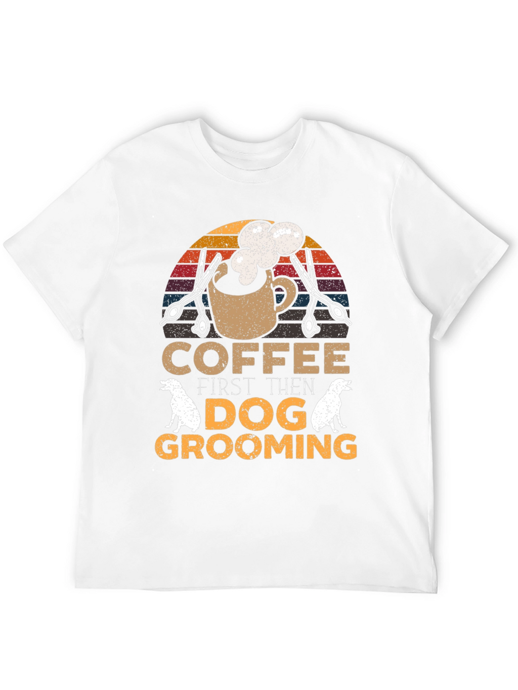 Coffee Then Dog Grooming Graphic Tee