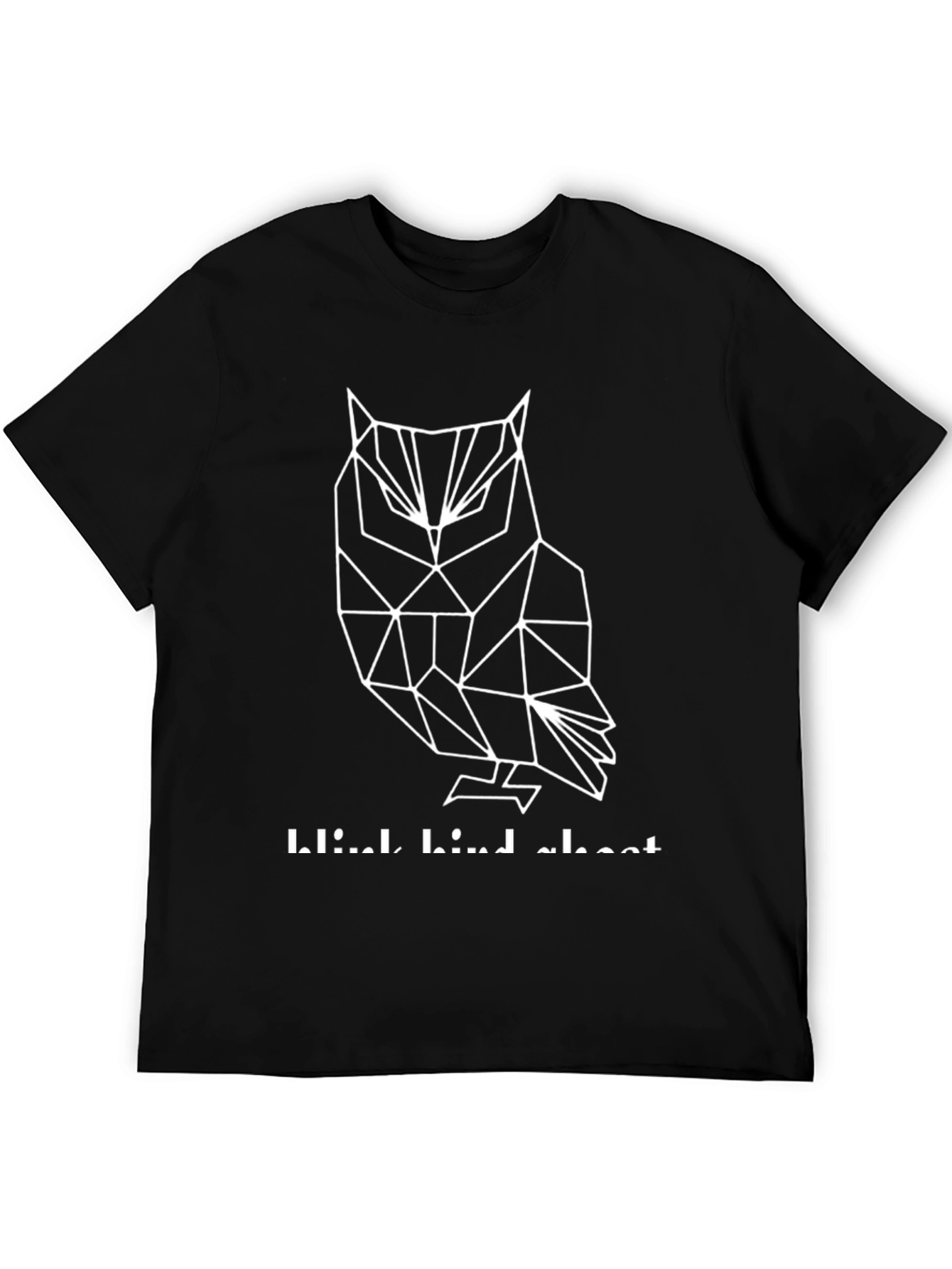 Geometric Owl Graphic Tee - Mens Black T-Shirt