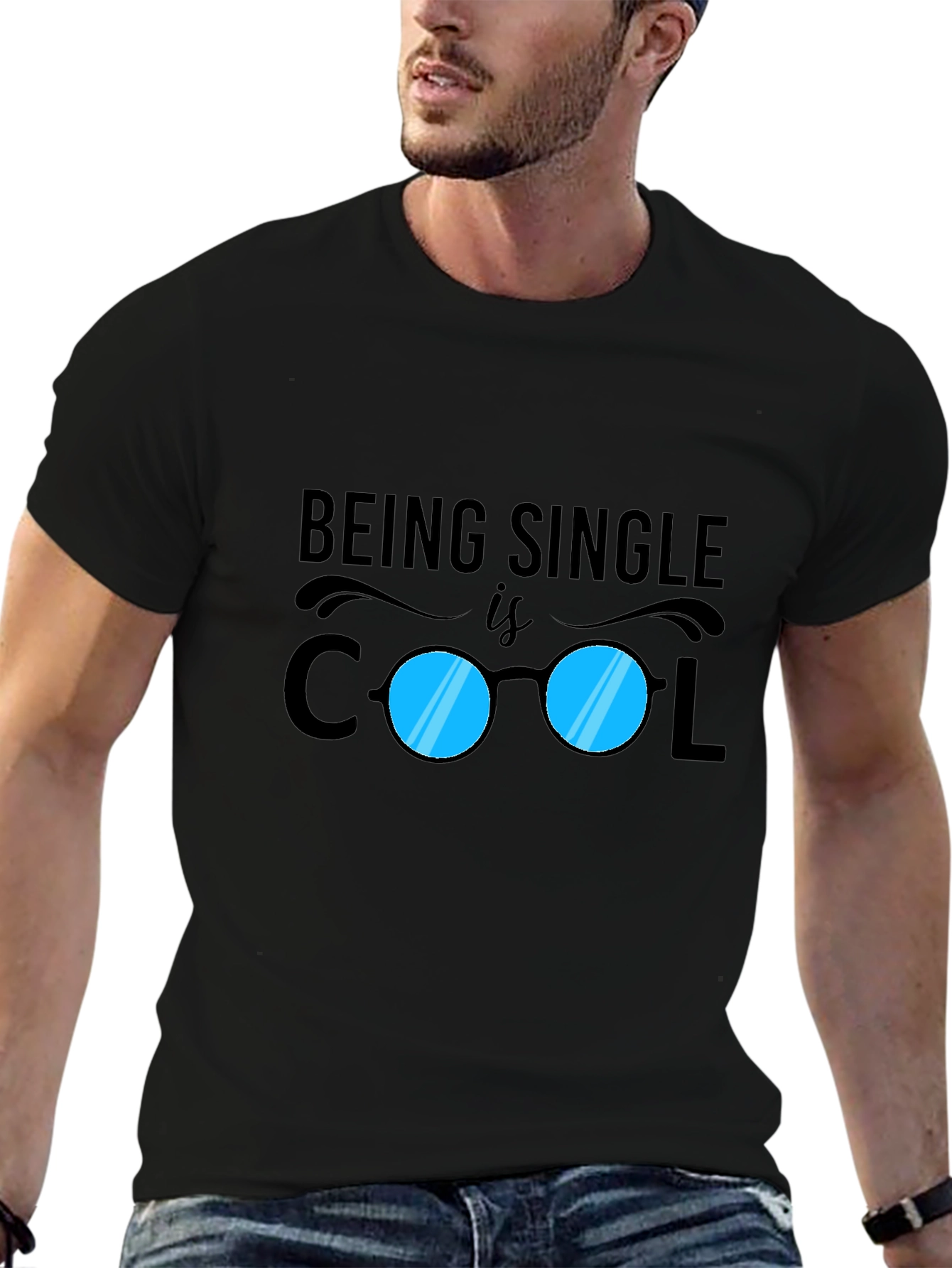 Cool Single Black Graphic Tee