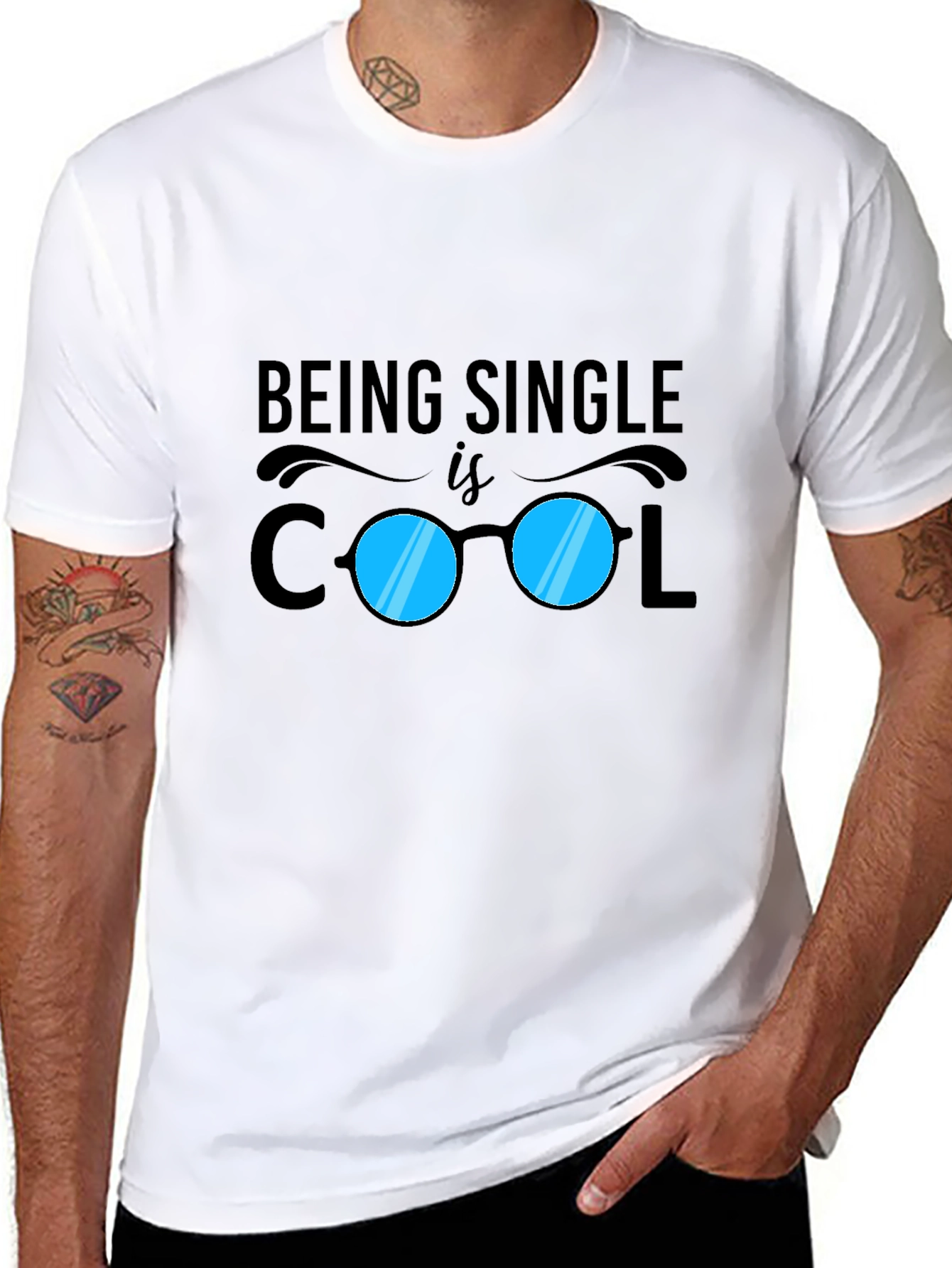Cool Single Black Graphic Tee