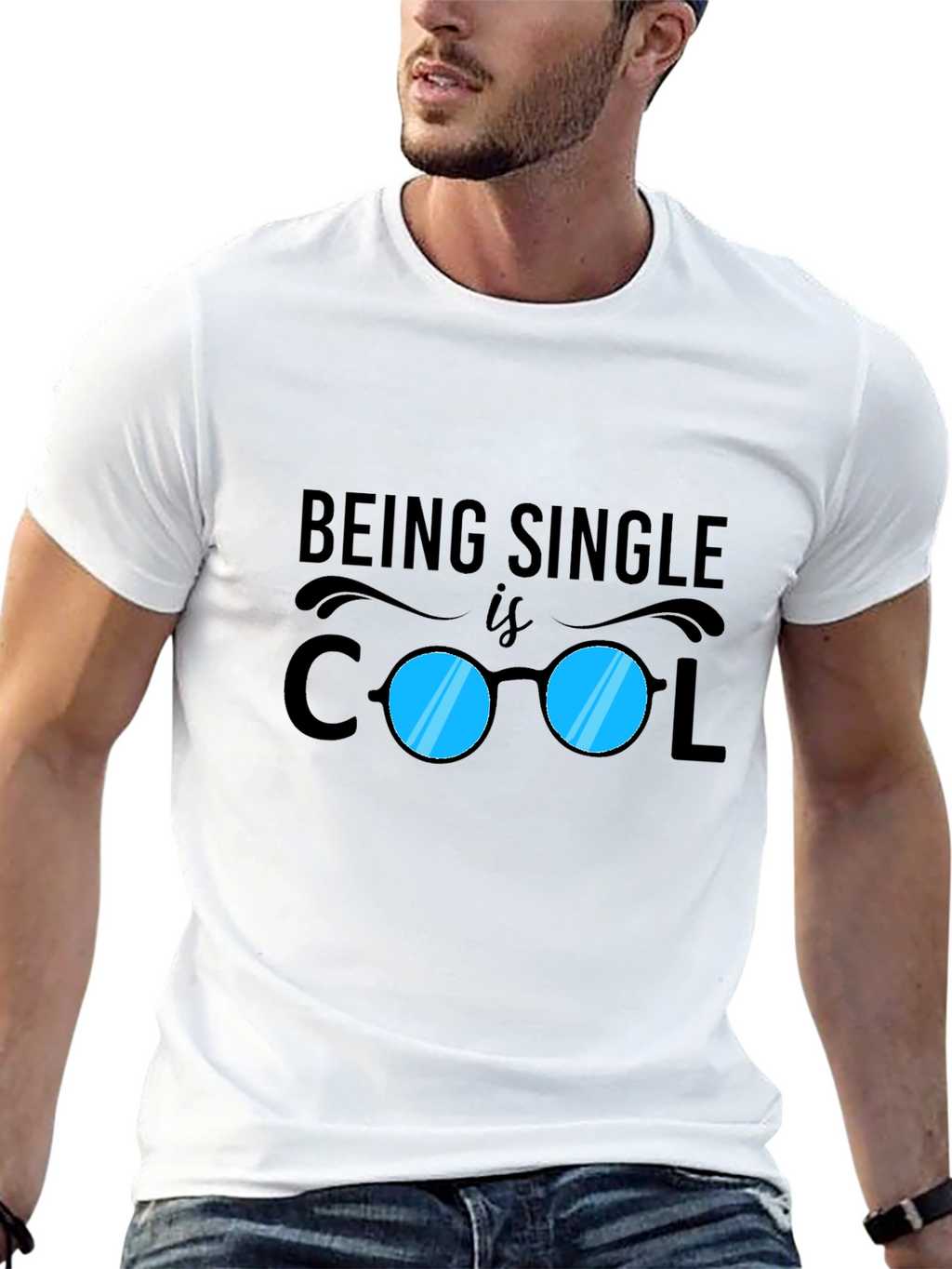 Cool Single Black Graphic Tee