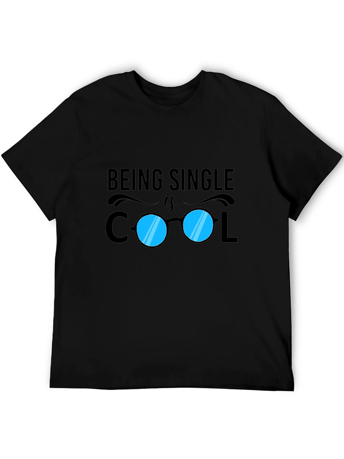 Cool Single Black Graphic Tee