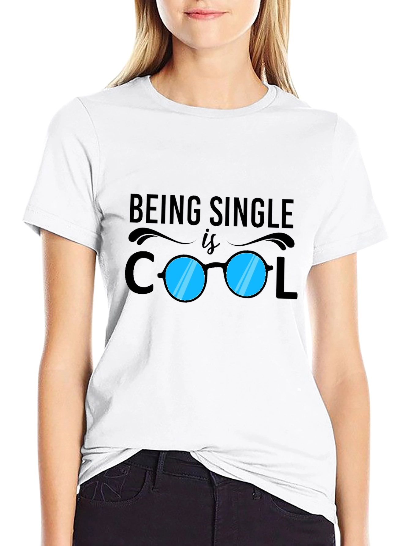Cool Single Black Graphic Tee