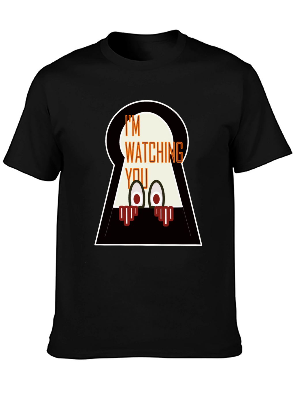 Im Watching You Graphic Tee - Mens Black T-Shirt