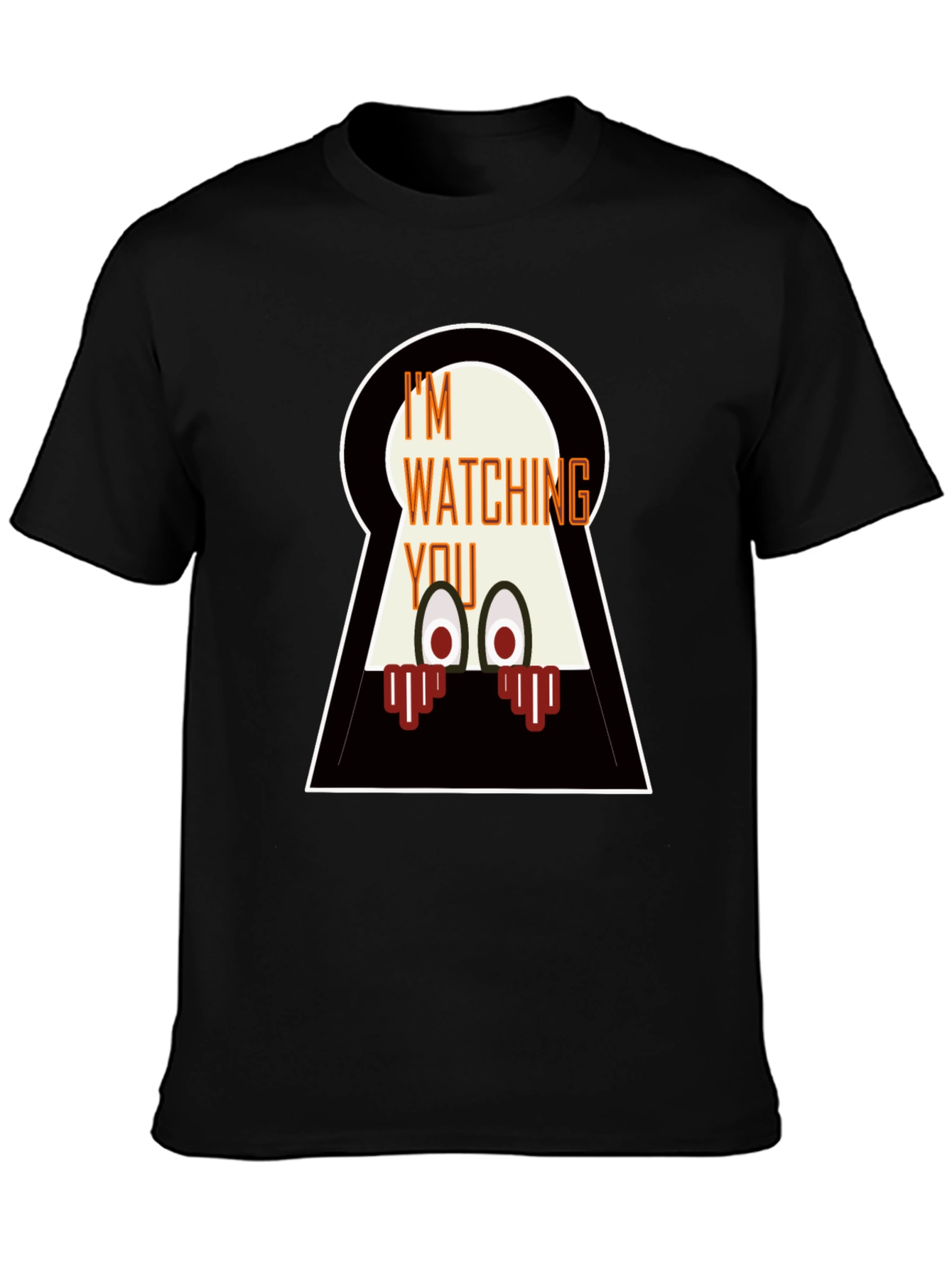 Im Watching You Graphic Tee - Mens Black T-Shirt