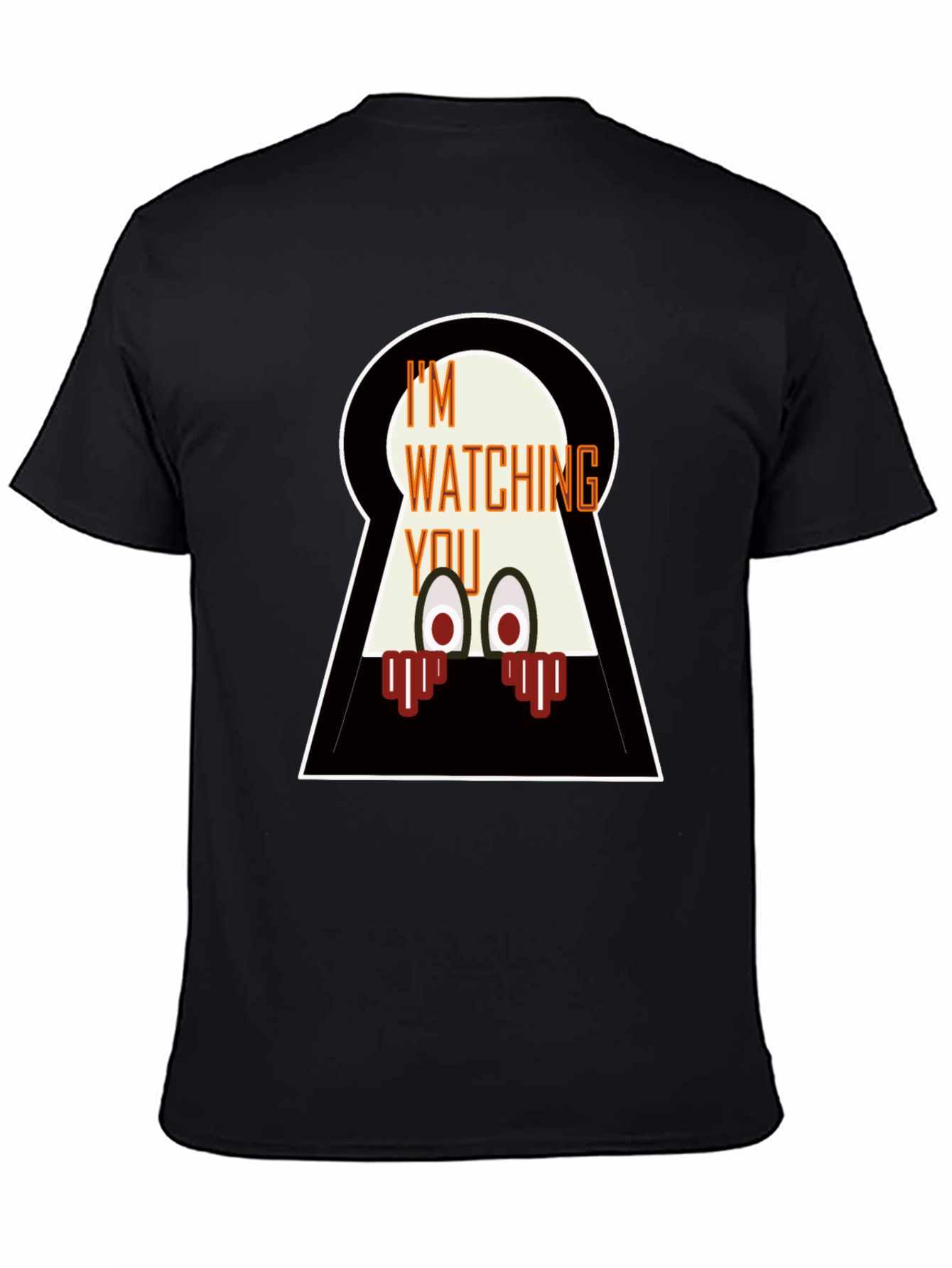 Im Watching You Graphic Tee - Mens Black T-Shirt
