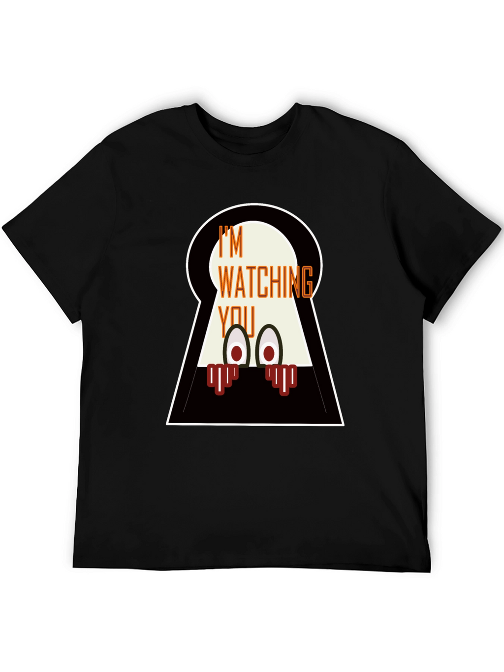 Im Watching You Graphic Tee - Mens Black T-Shirt