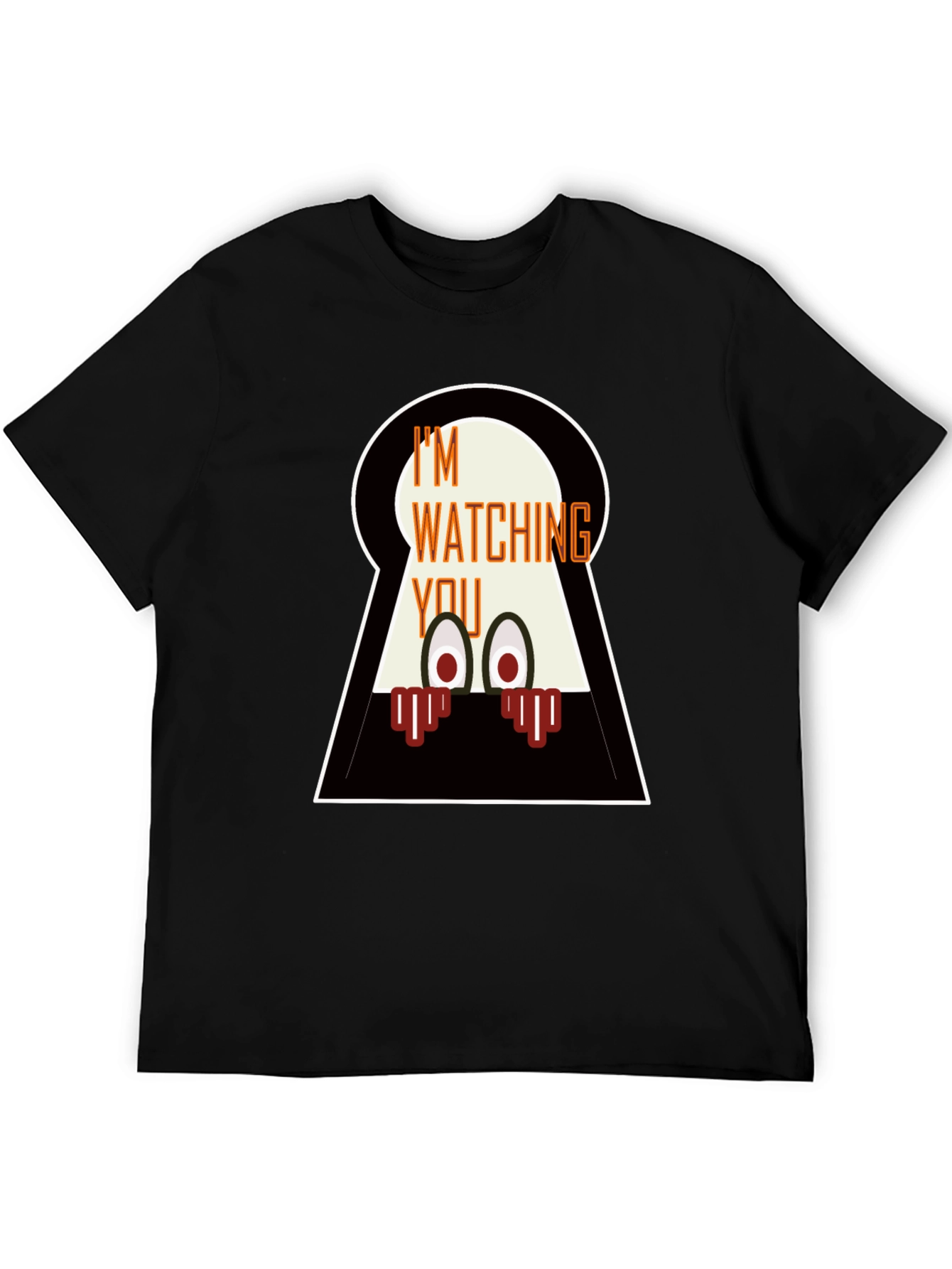 Im Watching You Graphic Tee - Mens Black T-Shirt