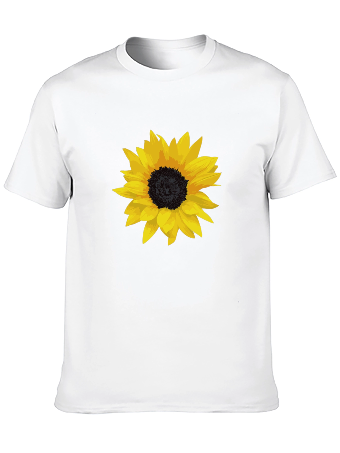 Sunflower Graphic Tee - Stylish Black Cotton T-Shirt