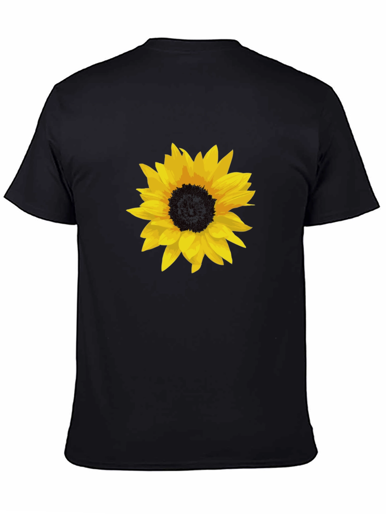 Sunflower Graphic Tee - Stylish Black Cotton T-Shirt