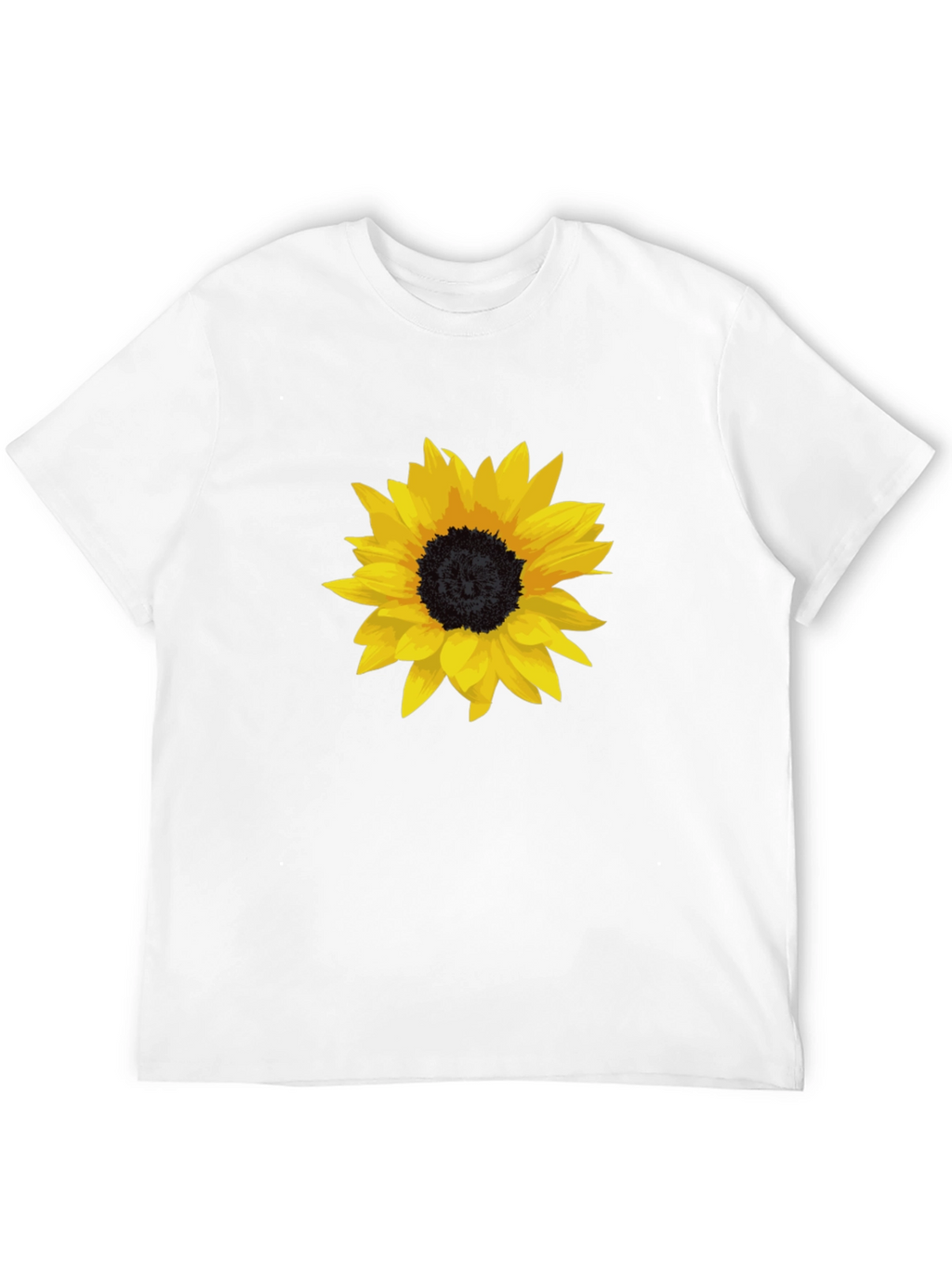 Sunflower Graphic Tee - Stylish Black Cotton T-Shirt