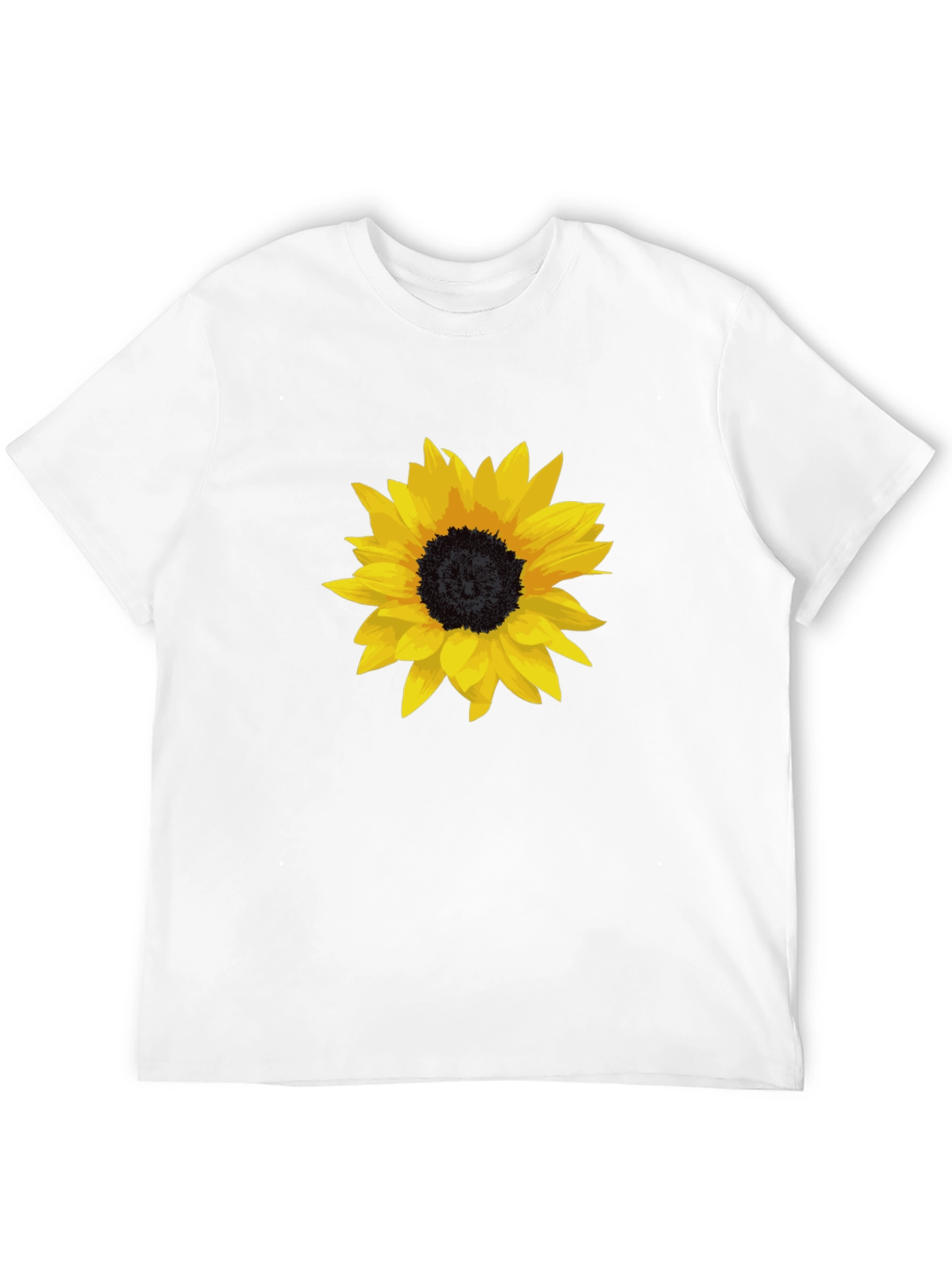 Sunflower Graphic Tee - Stylish Black Cotton T-Shirt