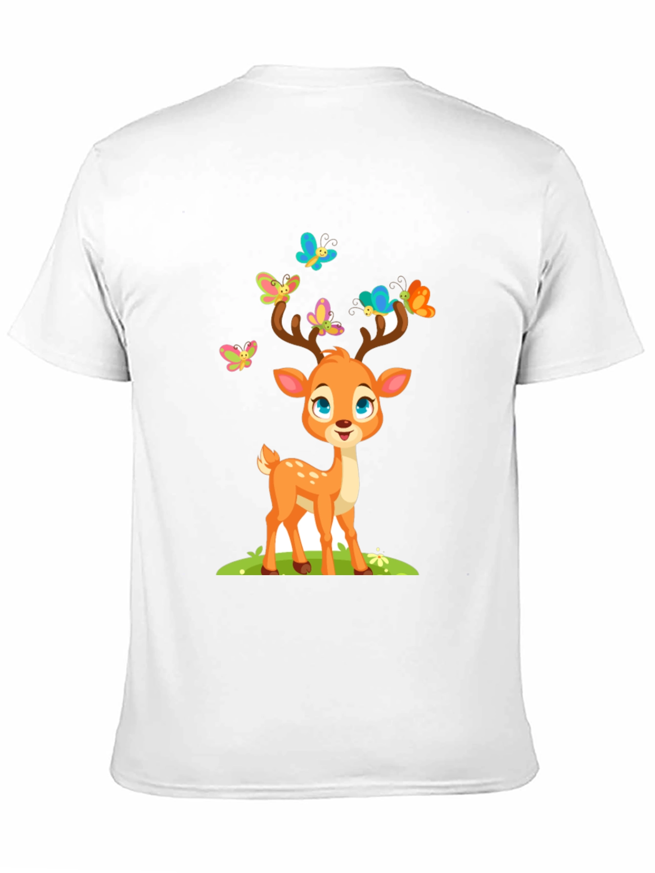 Cute Deer with Butterflies T-Shirt