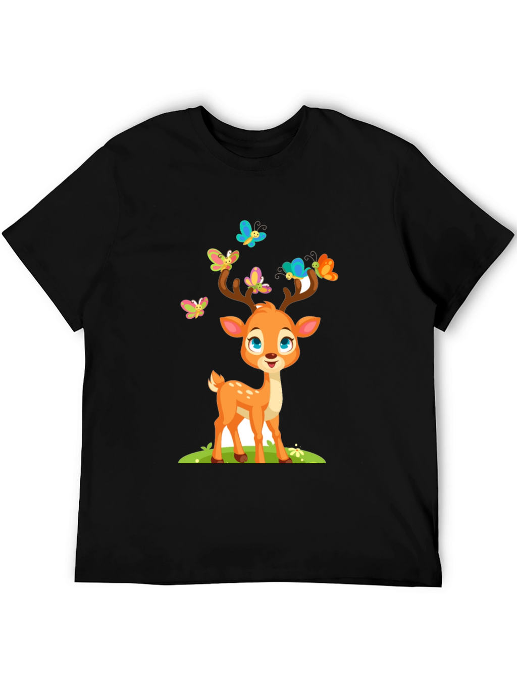 Cute Deer with Butterflies T-Shirt