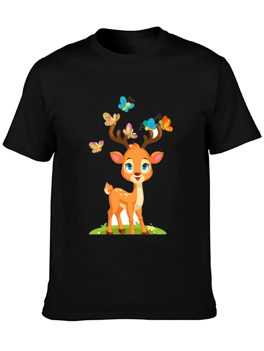 Cute Deer with Butterflies T-Shirt