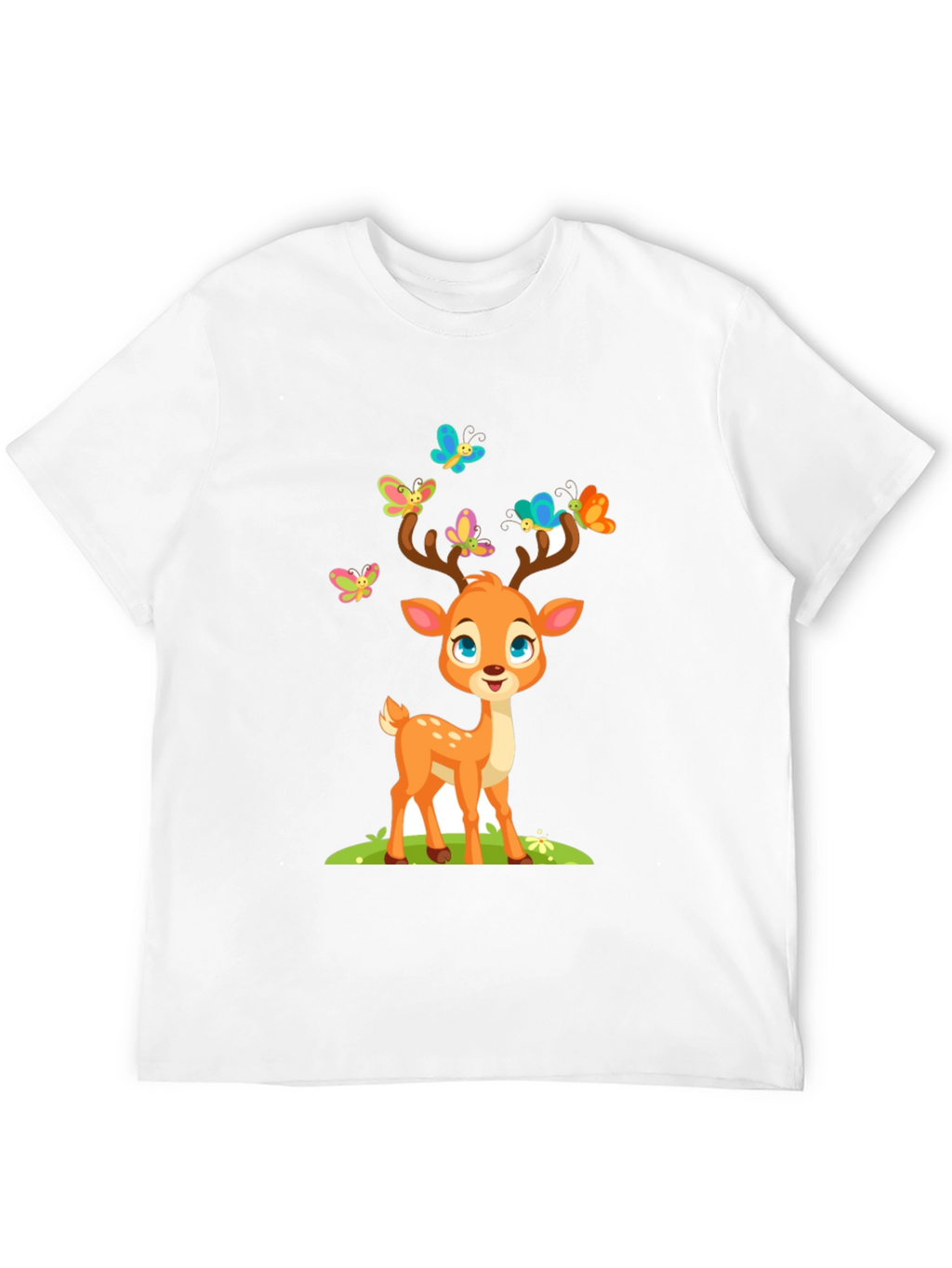 Cute Deer with Butterflies T-Shirt