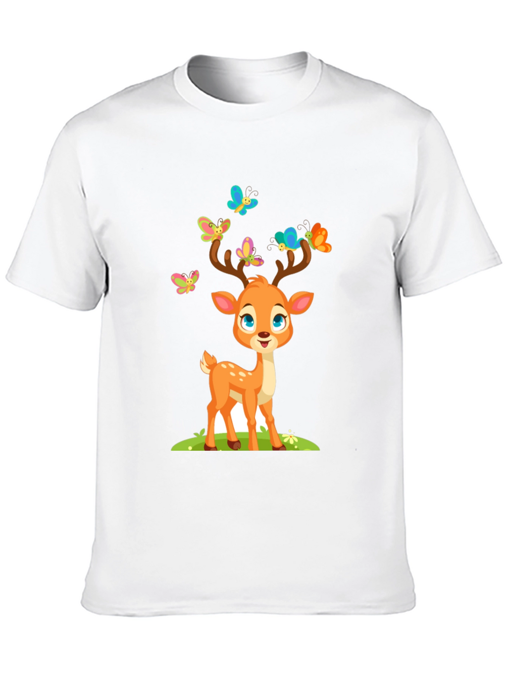 Cute Deer with Butterflies T-Shirt