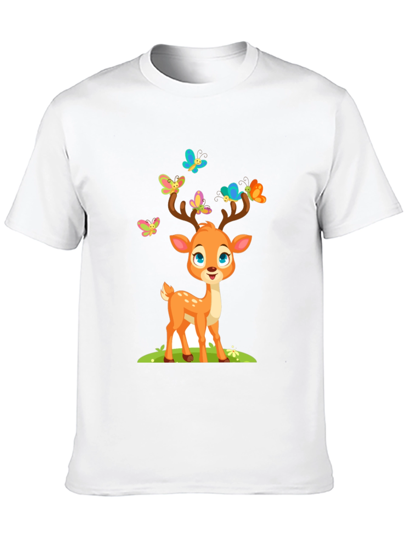 Cute Deer with Butterflies T-Shirt