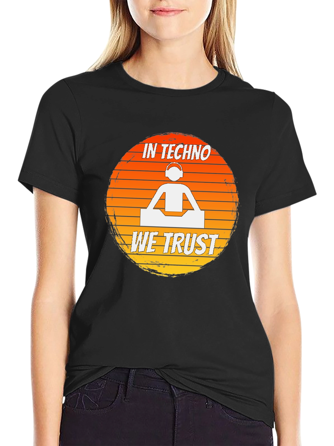In Techno We Trust DJ Graphic T-Shirt