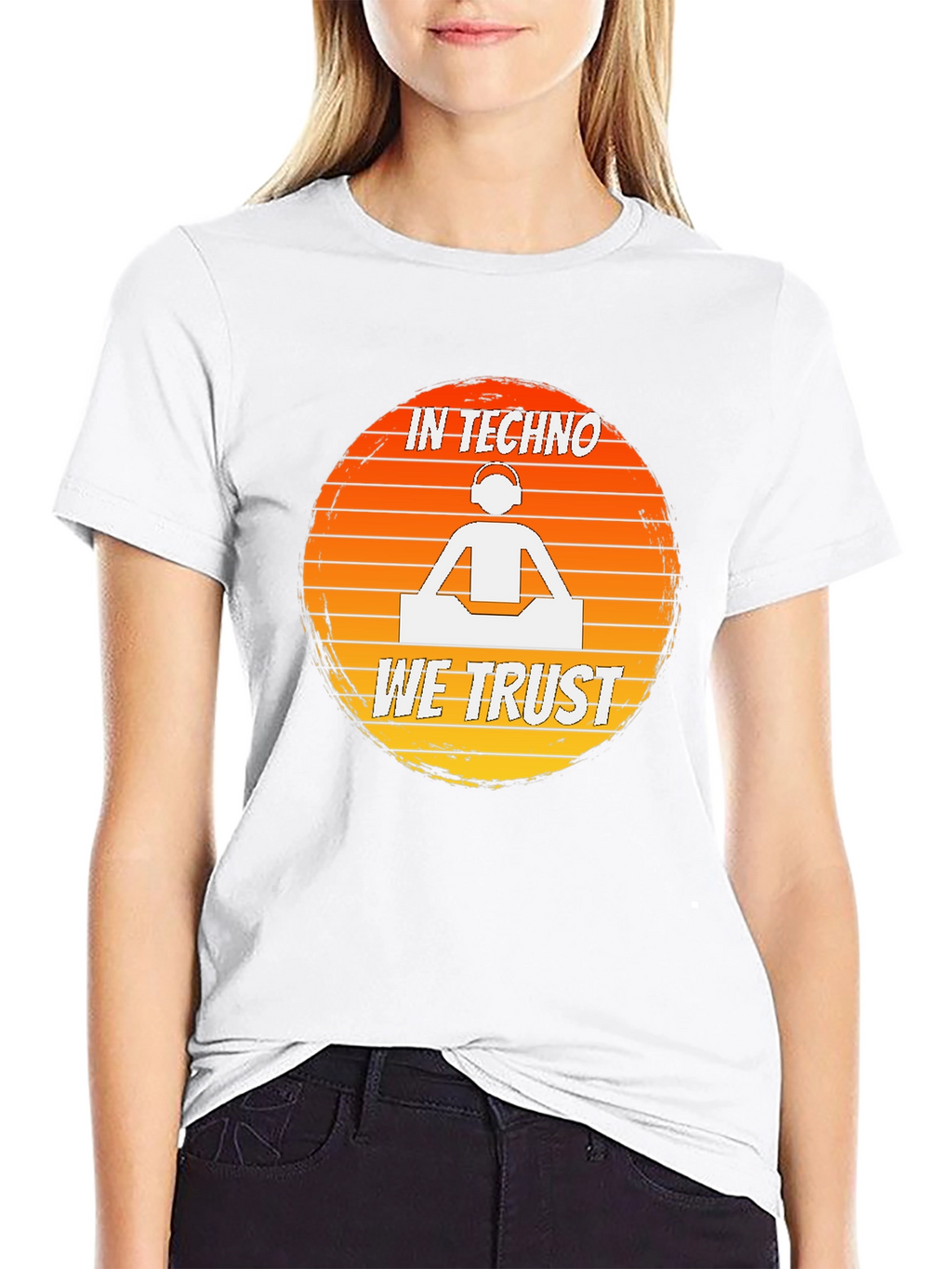 In Techno We Trust DJ Graphic T-Shirt