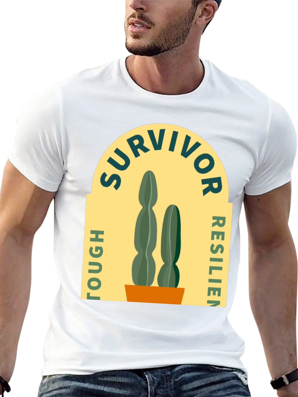 Survivor Tough Resilient Cactus Graphic T-Shirt