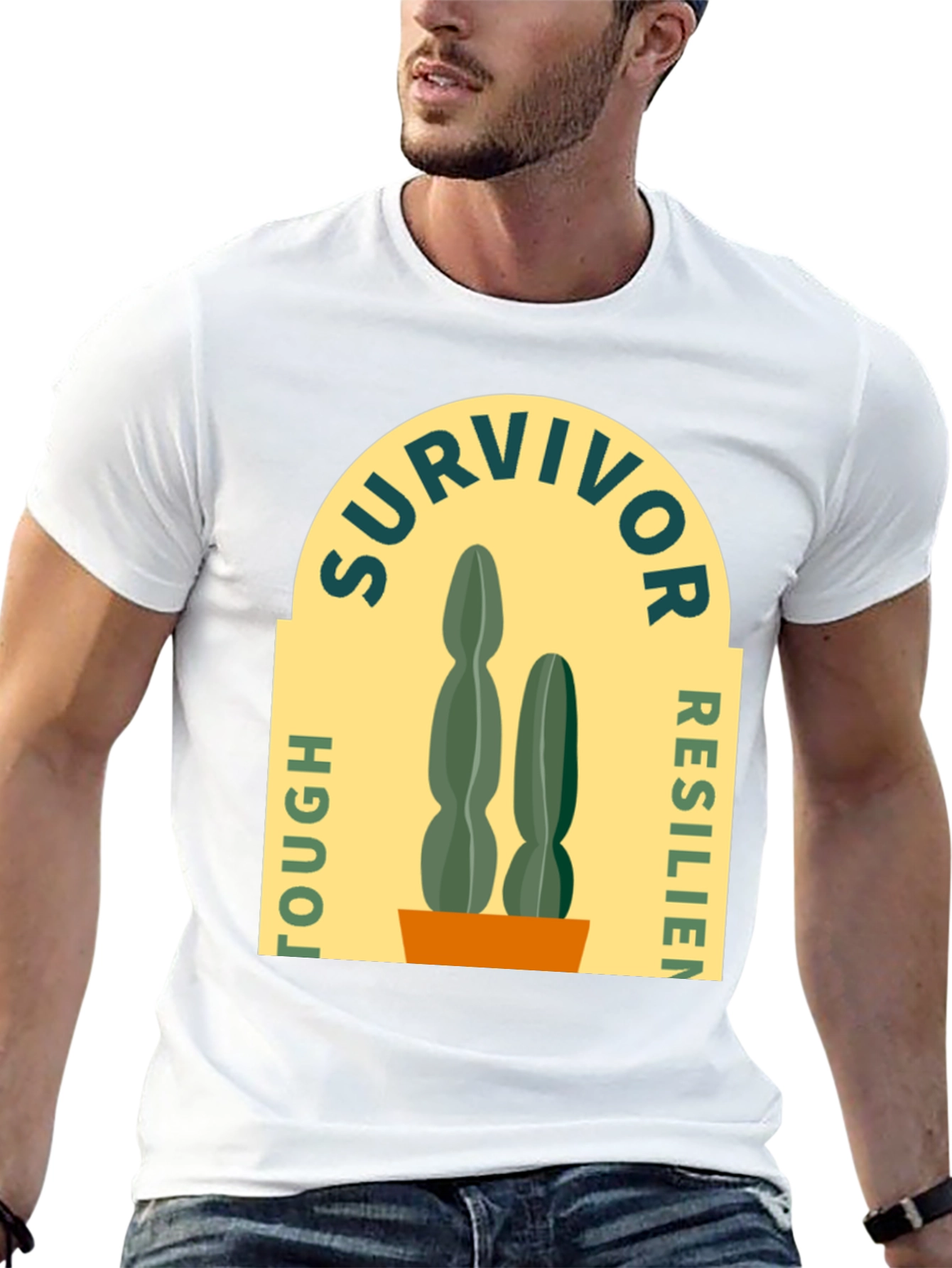 Survivor Tough Resilient Cactus Graphic T-Shirt