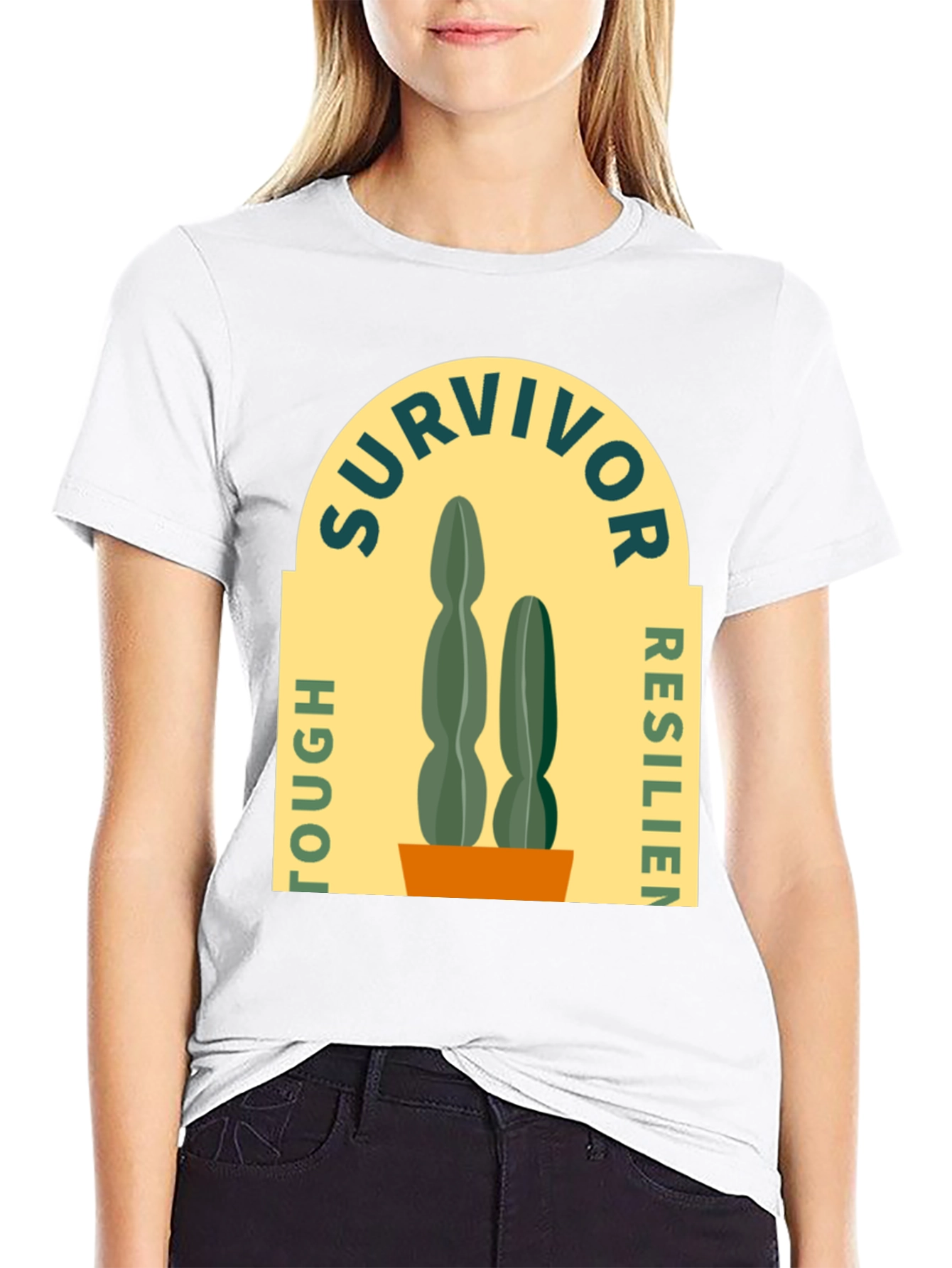 Survivor Tough Resilient Cactus Graphic T-Shirt