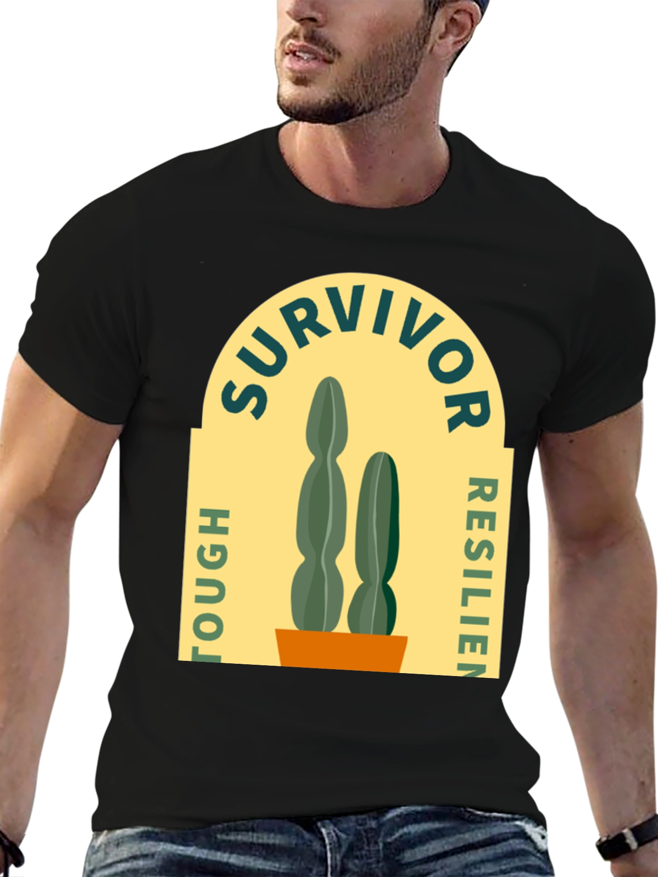 Survivor Tough Resilient Cactus Graphic T-Shirt