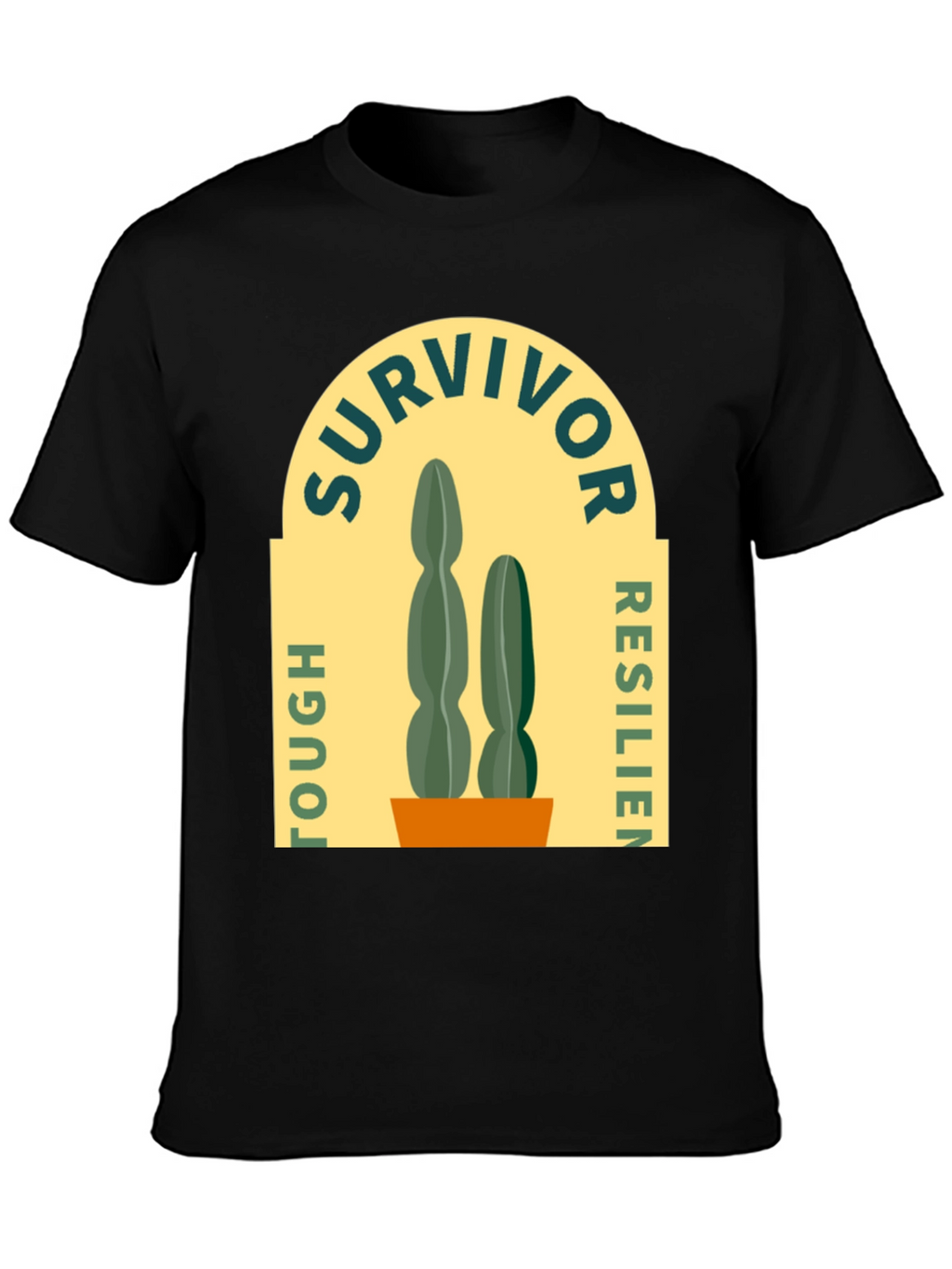 Survivor Tough Resilient Cactus Graphic T-Shirt