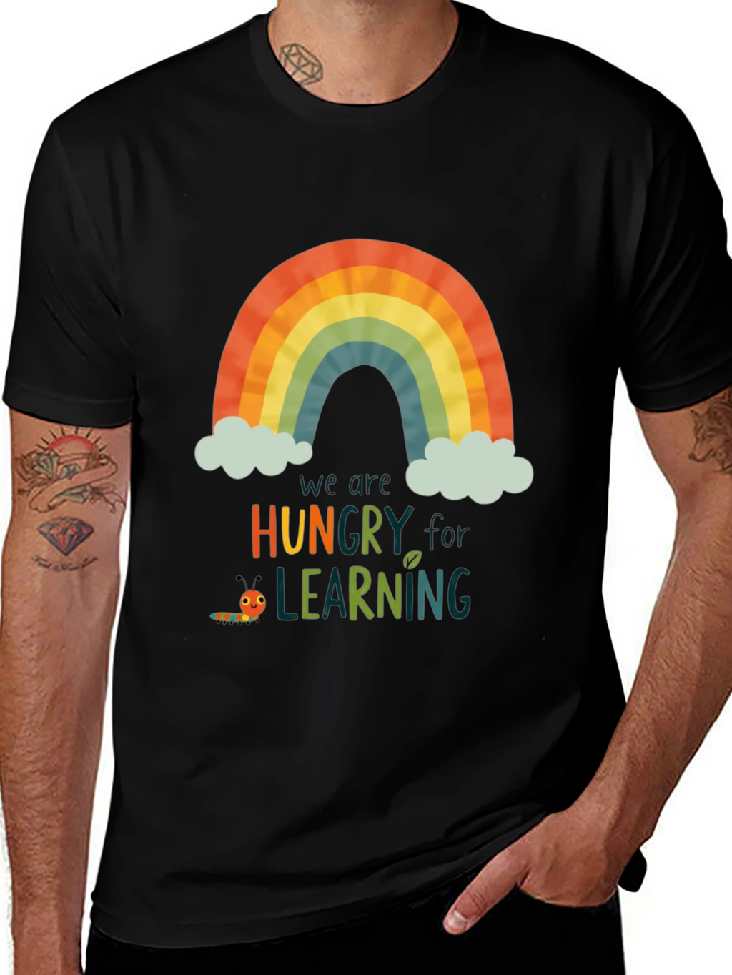 Rainbow Hungry for Learning Graphic Tee