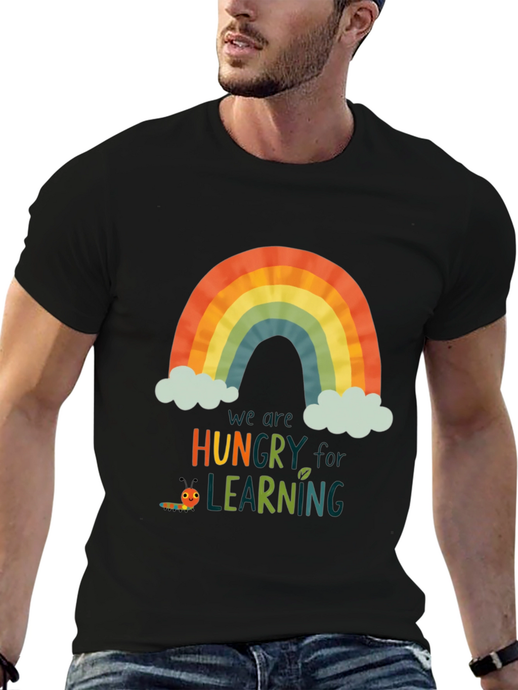Rainbow Hungry for Learning Graphic Tee