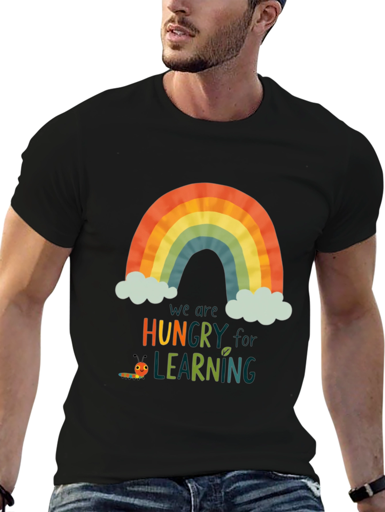 Rainbow Hungry for Learning Graphic Tee
