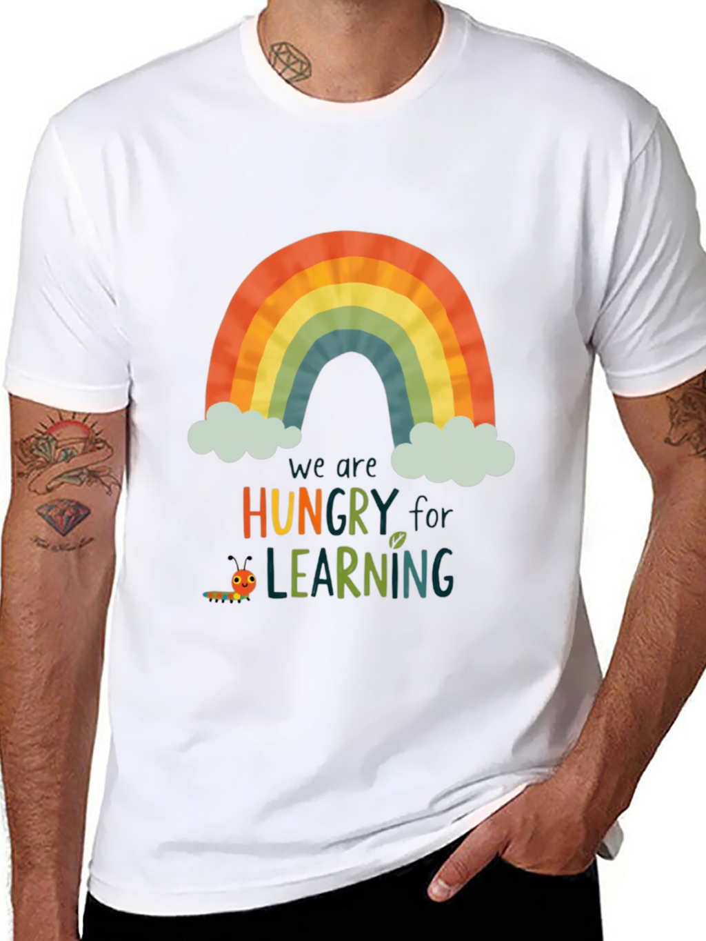 Rainbow Hungry for Learning Graphic Tee