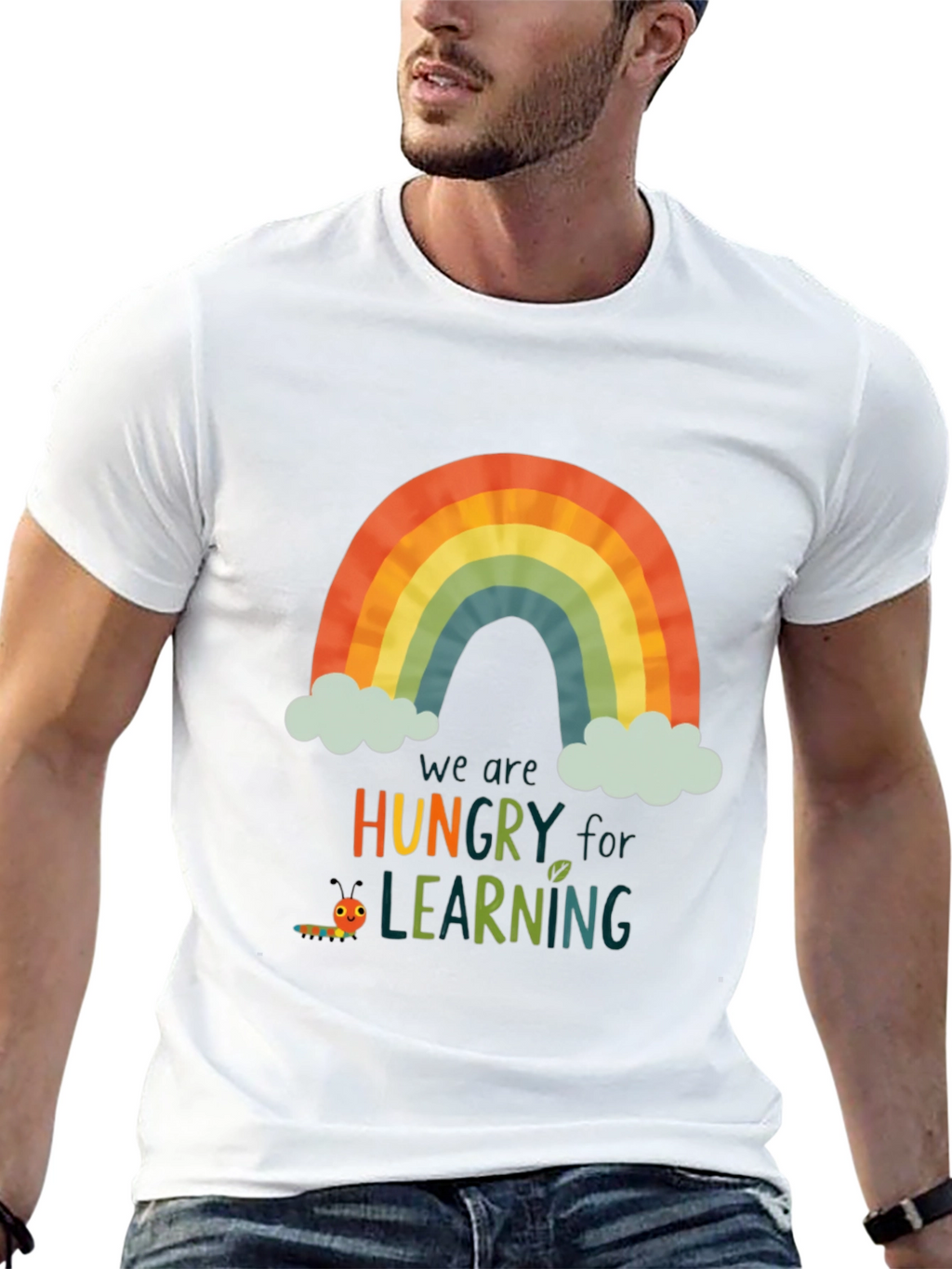 Rainbow Hungry for Learning Graphic Tee