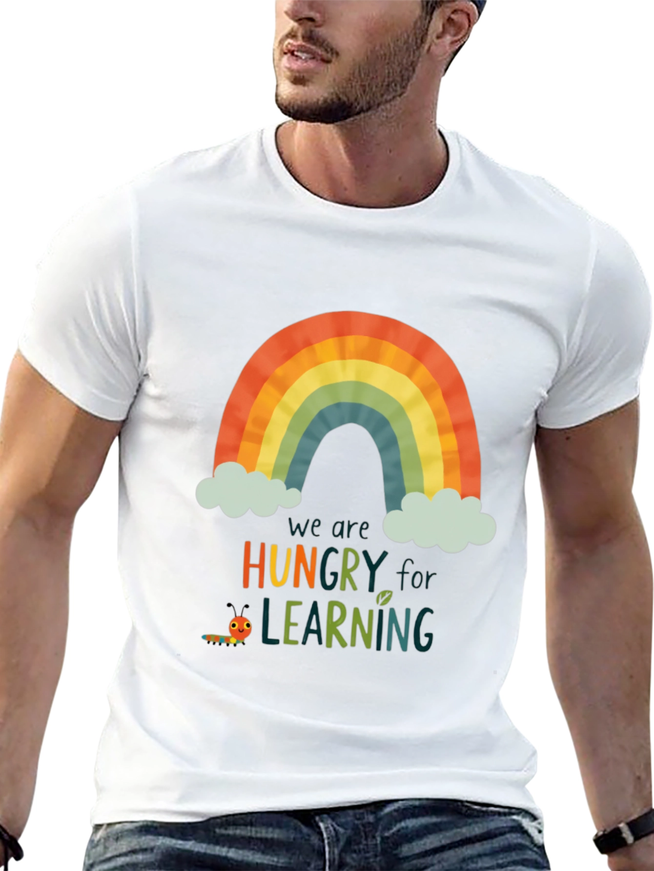 Rainbow Hungry for Learning Graphic Tee
