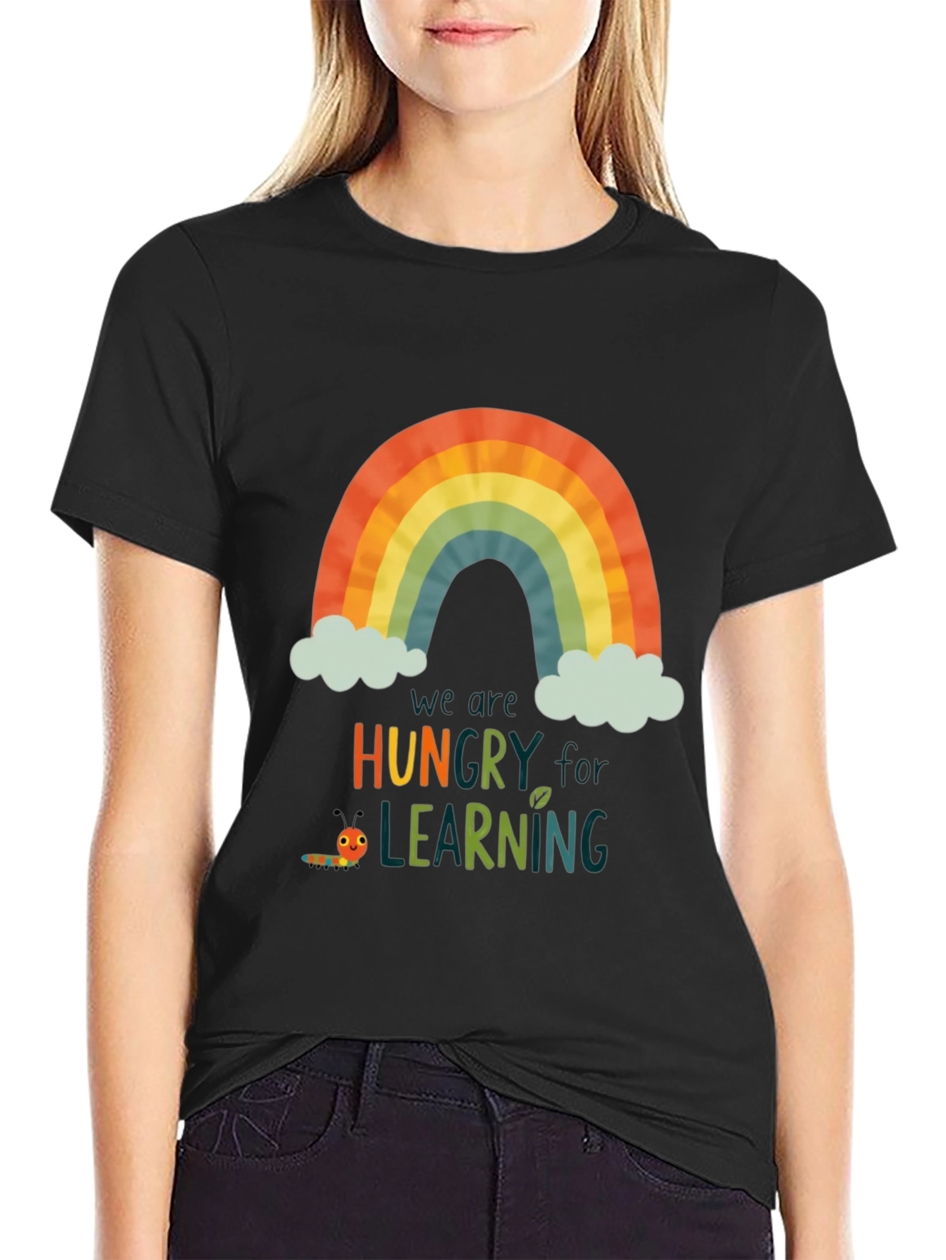 Rainbow Hungry for Learning Graphic Tee