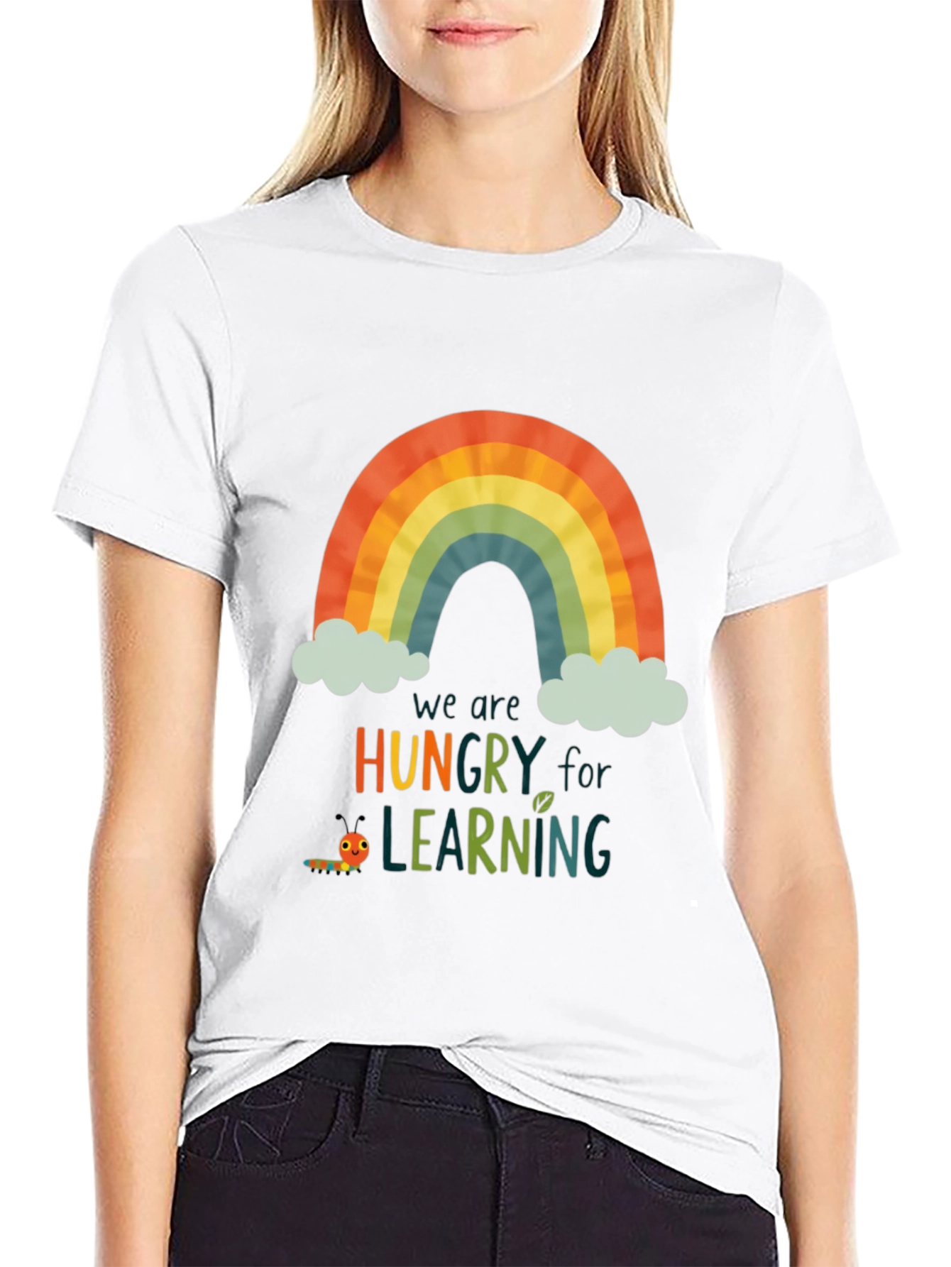 Rainbow Hungry for Learning Graphic Tee