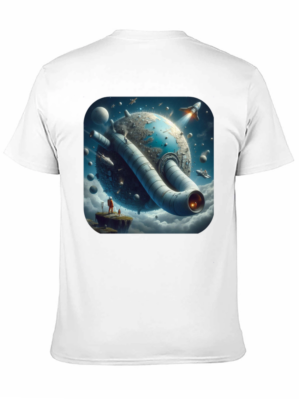 Sci-Fi Planet T-Shirt - Futuristic Graphic Tee