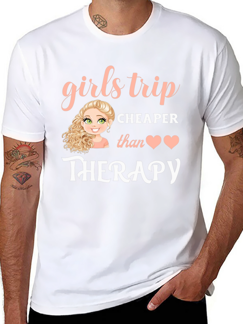 Girls Trip Therapy T-Shirt - Black Cotton Tee