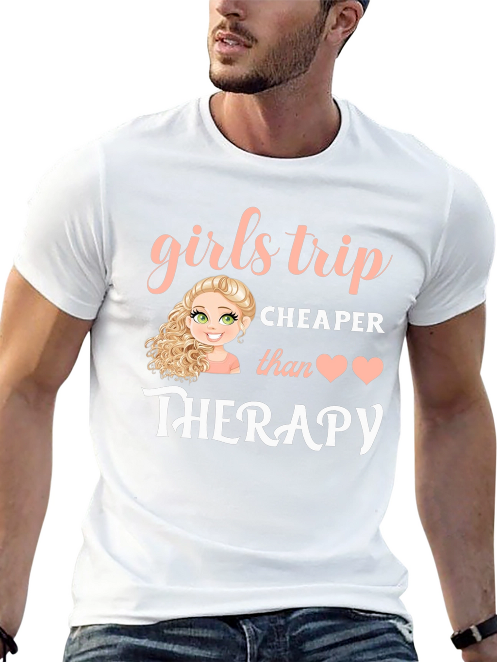 Girls Trip Therapy T-Shirt - Black Cotton Tee