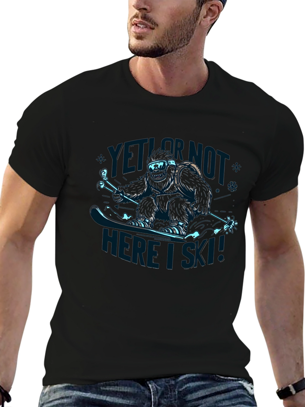 Yeti Or Not Here I Ski! T-Shirt