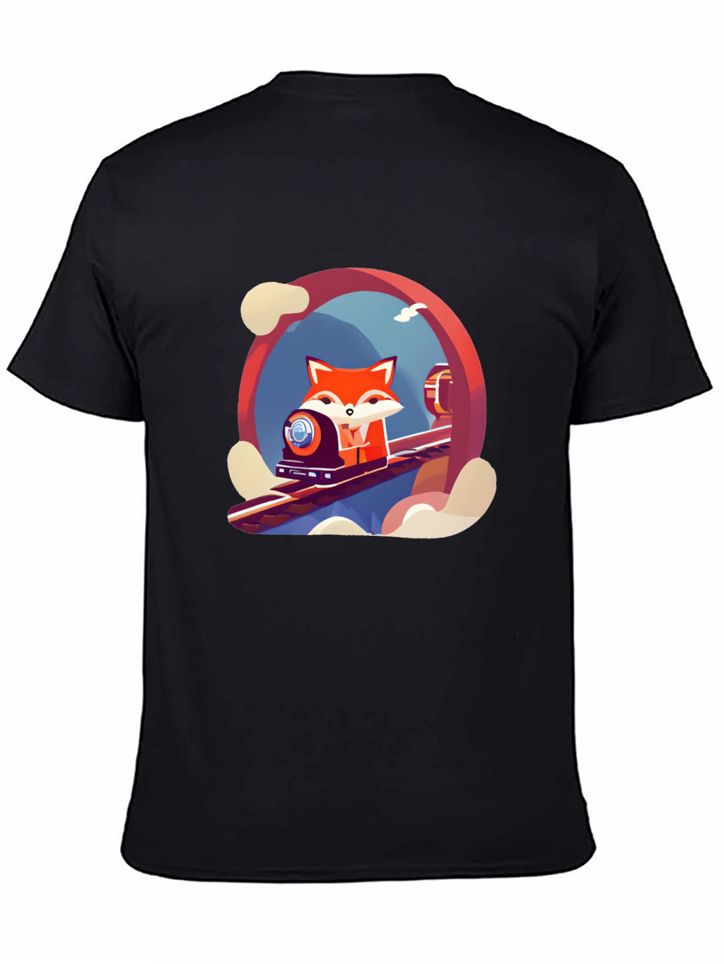 Fox Train T-Shirt - Cool Graphic Tee