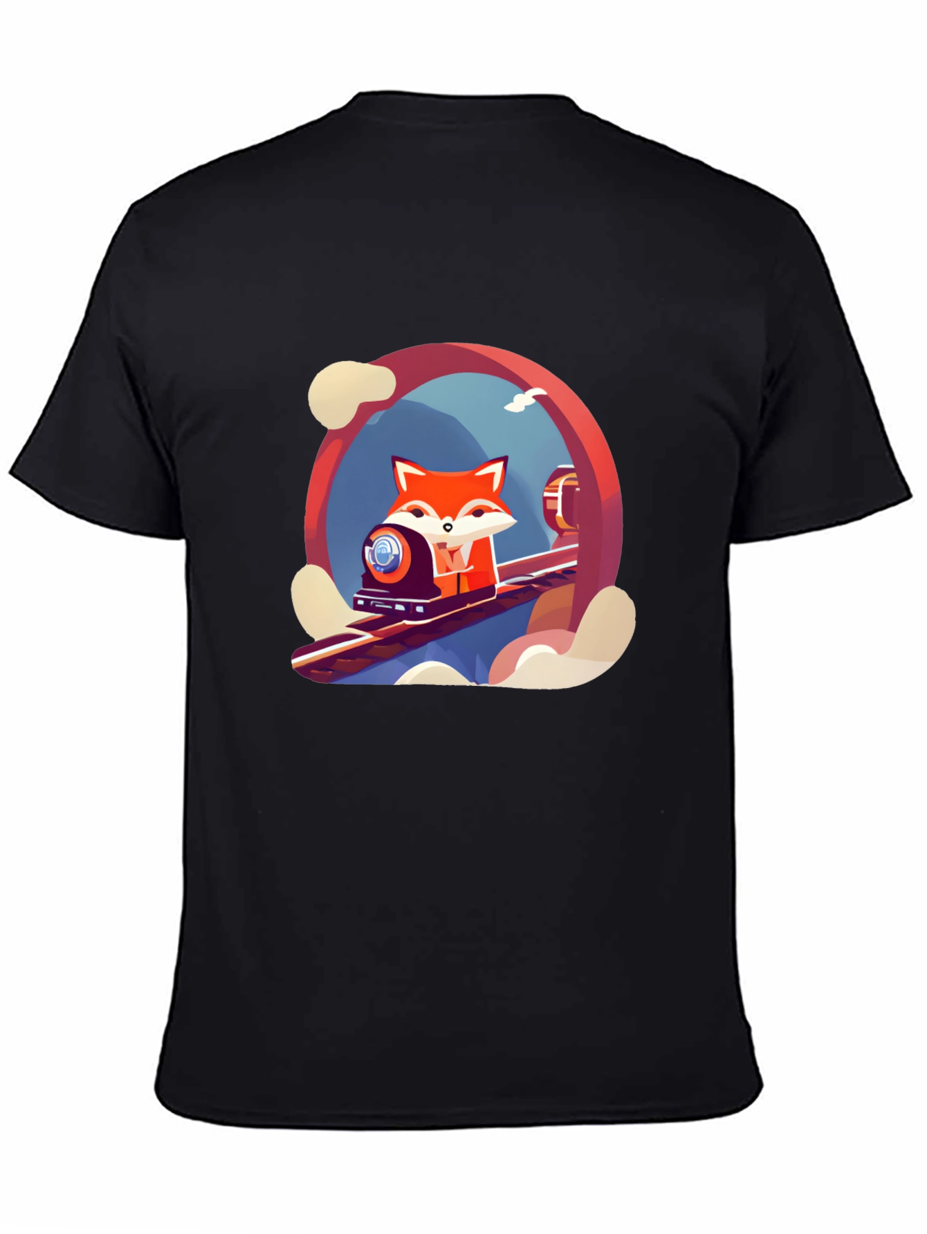 Fox Train T-Shirt - Cool Graphic Tee