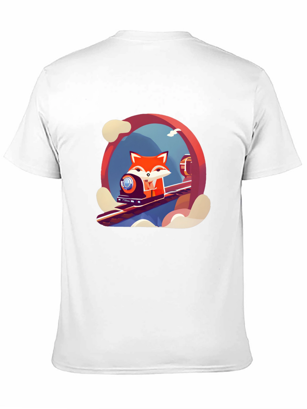 Fox Train T-Shirt - Cool Graphic Tee