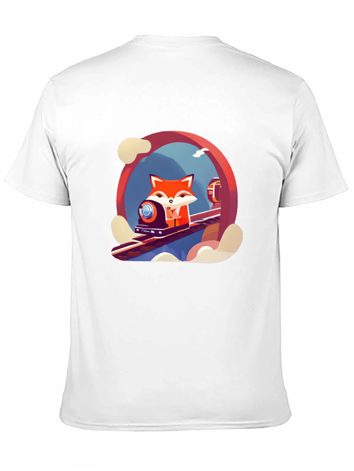 Fox Train T-Shirt - Cool Graphic Tee